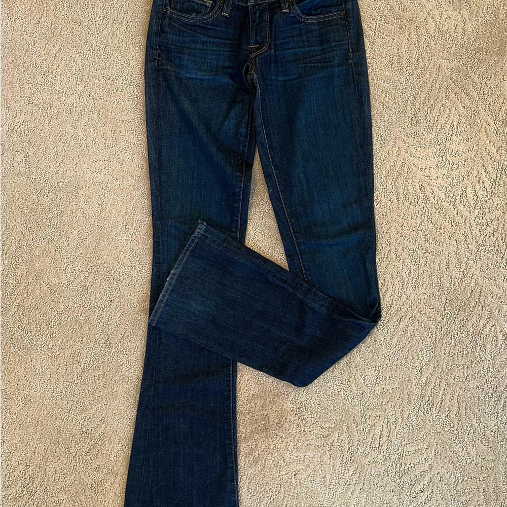 Lucky Brand Dark Indigo Women's Charlie baby Boot Cut Jeans